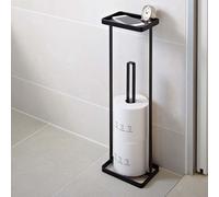 Yamazaki Home Support de papier toilette Support de papier toilette avec tablette noir autonome