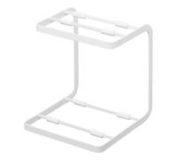 Yamazaki 5154 TOWER Support de pot, blanc, Acier, minimaliste, 20.5 x 21 x 22.5 c m