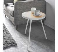 Yamazaki Home Table d'appoint ronde 38x50cm Table de chevet Tower 3 pieds blanc