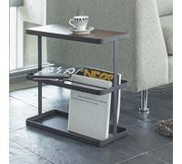 Yamazaki Home Table d'appoint Table de chevet Table à journaux 48x44x18cm Tour noire