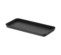 Yamazaki Plateau de courtoisie Tower 4222 - Acier Noir Minimaliste 22 x 10 x 1,5 cm L