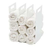 Yamazaki Home Tower Lot de 2 organiseurs de serviettes emboîtables Blanc