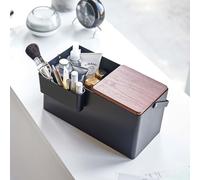 Yamazaki MakeUp Box Boîte à maquillage avec miroir Beauty Box Make-Up Organizer Boîte à cosmétiques noire