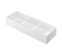 YAMAZAKI Organiseur extensible pour couverts de cuisine incliné - Organiseur compact - En plastique - Taille unique - Blanc