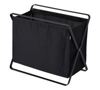Yamazaki 3545 Tower Panier de Rangement, Noir, Acier/Polyester/Polypropylène, Minimaliste, 46 x 29 x 40 c m