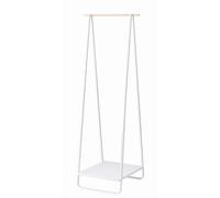 Yamazaki Porte-manteau en métal Porte-manteau autonome mobile avec étagère blanc 02297