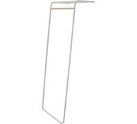 Yamazaki 7078 Tower Leaning Coat Hanger with Shelf, White, Steel/Wood, 60 x 46 x 160 cm