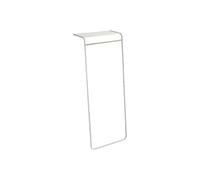 Yamazaki 7078 Tower Leaning Coat Hanger with Shelf, White, Steel/Wood, 60 x 46 x 160 cm