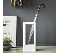 Yamazaki Porte-parapluie blanc Métal étroit moderne peu encombrant 22x50x12cm "TOWER