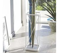Yamazaki Porte-parapluies blanc Métal Design moderne peu encombrant 17x45x17cm "NINE