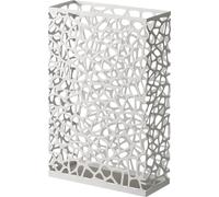 Yamazaki Porte-parapluies blanc Métal étroit moderne peu encombrant 30x45x12cm "NEST"