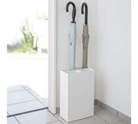 Yamazaki Porte-parapluies blanc Métal petit moderne peu encombrant 23x36x12cm "SMART"