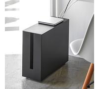 Yamazaki 5404 TOWER Cable Box with Caster, black, Steel, 15 x 40 x 34.5 cm