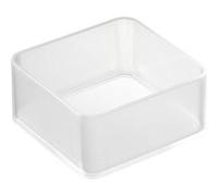 Yamazaki Rangement empilable TOWER 3640 – Résine PS 8 x 8 x 3,7 cm – Lot de 2, blanc