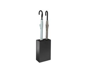 YAMAZAKI Smart Porte-parapluies Grand, en Acier - rectangulaire, capacité jusqu'à 8 parapluies, Compact, idéal pour l’entrée et Le Couloir - 12 x 23,5 x 36 cm, Design Japonais, Noir