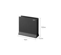 Yamazaki Support PC portable Tower Slim 4499 - Noir, Acier/Silicone/Polypropylène, 16×5,7×15,2 cm