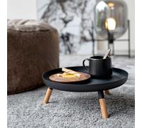 Yamazaki Table d'appoint Coupe décorative Coupe 32cm Coupe à fruits seulement 13cm de haut noir