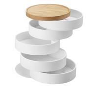 Yamazaki 5312 Tosca 5~Tiered Accessory Box, White, Wood/Steel/ABS Resin, 10 x 10 x 12.5 cm