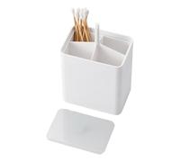 Yamazaki TOWER 10284 Boîte de Rangement avec Fermeture à Pression Blanc ABS Plastique Polypropylène Silicone Minimaliste 6,6 x 9,6 x 10,8 cm (L x l x H)