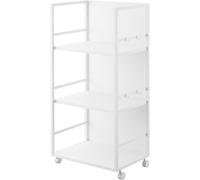 Yamazaki Tower 1419 Chariot de Rangement Semi-fermé à 3 étages en Acier et Nylon Blanc 42 x 32,1 x 84,5 cm (L x l x H)