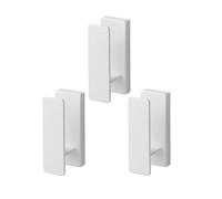 YAMAZAKI TOWER 1688 Lot de 3 crochets muraux minimalistes en acier et résine ABS Blanc 3 x 2,4 x 6,5 cm