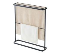 YAMAZAKI Porte-serviette de bain Tower 7466 – Acier noir – 65 x 15 x 75 cm