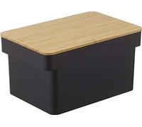 Yamazaki, TOWER Boîte à pain avec plateau à couteaux Noir