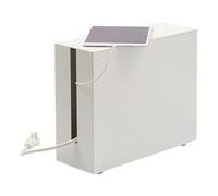 Yamazaki 5403 TOWER Cable Box with Caster, white, Steel, 15 x 40 x 34.5 cm