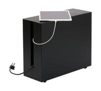 Yamazaki 5404 TOWER Cable Box with Caster, black, Steel, 15 x 40 x 34.5 cm