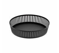 Yamazaki 3814 Tower Fruit Basket Wide, Black, Steel, 25 x 25 x 5.5 cm