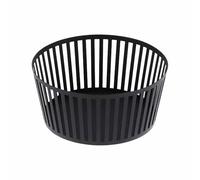 Yamazaki Tower Corbeille à Fruits Profonde, en Acier - pour comptoir de Cuisine, Panier Rond, Bol décoratif - 21,5 x 21,5 x 10 cm, Design Japonais, Noir