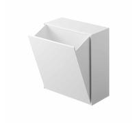 YAMAZAKI TOWER Film Hook Boîte de rangement auto-adhésive, blanche | Résine ABS, autonome ou montage mural sans perçage, également comme seau cosmétique, 8,7-16 x 17 x 20 cm, design japonais