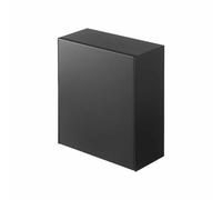 YAMAZAKI TOWER Film Hook Boîte de rangement auto-adhésive, noire | en plastique ABS, suspendue ou à poser, poubelle à cosmétiques, 8.7-16 x 17 x 20 cm, design japonais