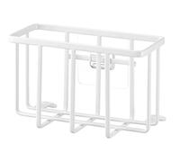 YAMAZAKI 6915 TOWER Film Hook Multi~Use Basket S, white, Steel/Silicone/Polycarbonate/PET/Polyurethane, 15.5 x 8.5 x 10 cm
