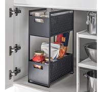 Yamazaki Tower Panier de rangement pour armoire Métal noir