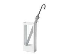 Yamazaki Tower Porte-parapluies étroit, en Acier - rectangulaire, capacité jusqu'à 8 parapluies, Compact, idéal pour l’entrée et Le Couloir - 12 x 22 x 50 cm, Design Japonais, Blanc