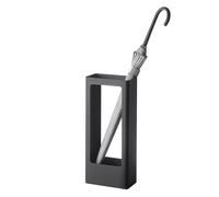 Yamazaki Tower Porte-parapluies étroit, en Acier - rectangulaire, capacité jusqu'à 8 parapluies, Compact, idéal pour l’entrée et Le Couloir - 12 x 22 x 50 cm, Design Japonais, Noir