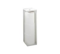 YAMAZAKI Porte-rouleau WC Tower 7850 en acier blanc 11,5 x 11,5 x 38,5 cm
