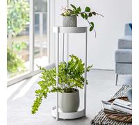 Yamazaki Tower Support pour plantes Table d'appoint en métal blanc