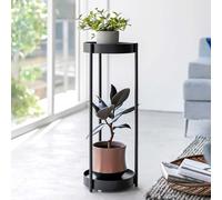 Yamazaki Tower Support pour plantes Table d'appoint en métal noir