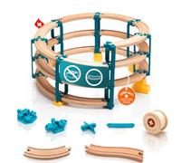 Yamba Kit d'adaptateurs de chemin de fer en bois Helix 3 Bundle - Adaptateur compatible avec rails Brio® et briques Duplo® - Accessoires fabriqués en Suisse pour tous les chemins de fer en bois