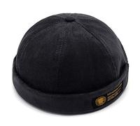 YAMEE Bob Homme Docker Bonnet Casquette Neuf Urban Style Bord Roulé rétro Travailleur Marin Unique Street décontracté Brimless Chapeau (One Size 56-58cm)