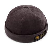 YAMEE Bob Homme Docker Bonnet Casquette Neuf Urban Style Bord Roulé rétro Travailleur Marin Unique Street décontracté Brimless Chapeau (One Size 56-58cm)
