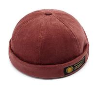 YAMEE Bob Homme Docker Bonnet Casquette Neuf Urban Style Bord Roulé rétro Travailleur Marin Unique Street décontracté Brimless Chapeau (One Size 56-58cm)