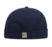 YAMEE Bonnet Docker Homme en Laine Mélangée,Bob Docker Chaud Réglable,Casquette sans Visiere Homme Confortable,Casquette Marin,Idéal pour Les Activités Extérieures