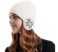 YAMEE Bonnets Tricoter Hommes avec Cache-Oreilles Chaud,Bonnets Slouch Beanie Hommes Peluche Doux,Chapeau d'hiver Femme Bonnet Tricot Coupe-Vent,Ski Hiver Chapeaux Unisexe pour Activité de Plain Air