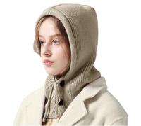 YAMEE Cagoule pour Femme d'hiver Tricotée pour Garder Chaud,Cagoules Femme Coupe Cache Cou Protege Oreille,Chapeau d'hiver Homme Doux,Masque de Ski pour Vélo pour Activité de Plein Air