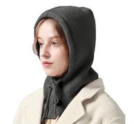 YAMEE Cagoule pour Femme d'hiver Tricotée pour Garder Chaud,Cagoules Femme Coupe Cache Cou Protege Oreille,Chapeau d'hiver Homme Doux,Masque de Ski pour Vélo pour Activité de Plein Air