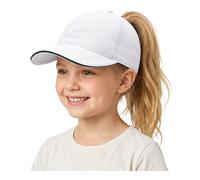 YAMEE Casquette de Baseball Filles Respirante Imperméable à Séchage Rapide,Chapeau de Soleil Enfants Réglable Anti-UV pour Running Golf Randonnée Extérieur,Casquette Queue de Cheval Fille 4-10 Ans