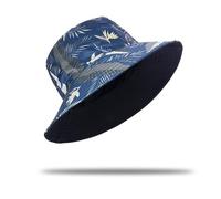 YAMEE Chapeau de Pêcheur Réversible,Chapeau de Seau à Imprimé Homme en Coton,Chapeau de Soleil Extérieur Été Anti UV Bucket Hat, Chapeau de Pêcheur en Grande Taille Unisexe Pliable Voyage,Camping